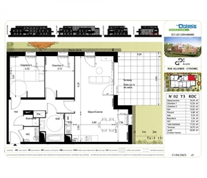 t3 à la vente -   59830  CYSOING, surface 77 m2 vente t3 - UBI471177446